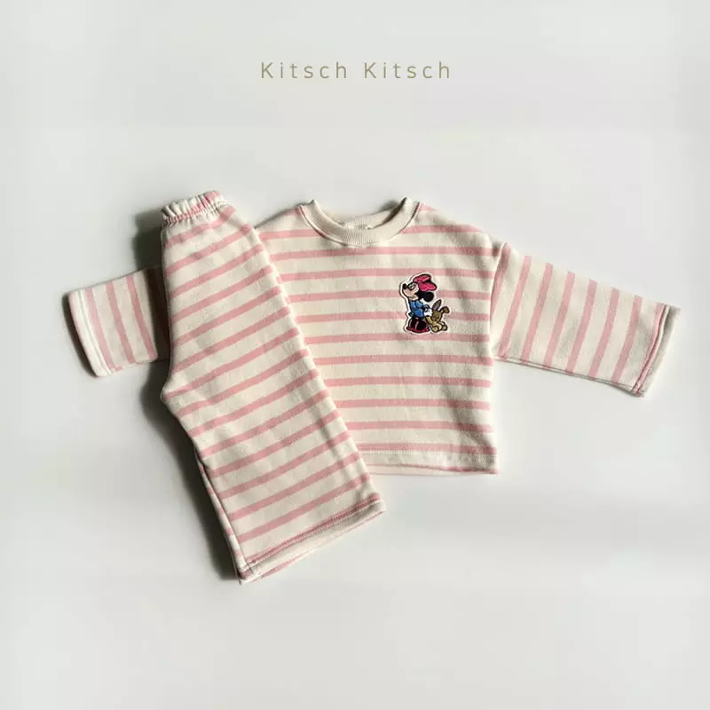 Kitsch Kitsch - Korean Children Fashion - #discoveringself - Ppiyong Sweatshirt Top Bottom Set - 4