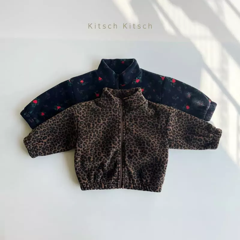 Kitsch Kitsch - Korean Children Fashion - #kidsshorts - Fleece Zip-up Top Bottom Set