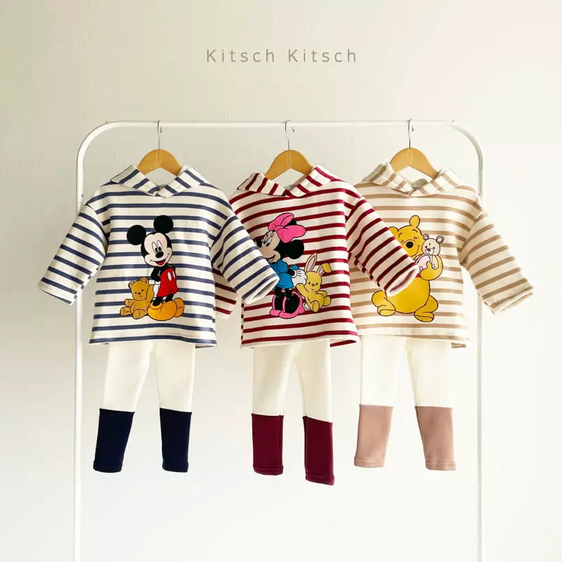 Kitsch Kitsch - Korean Children Fashion - #kidsstore - Ppiyong Hoody Top Bottom Set - 7