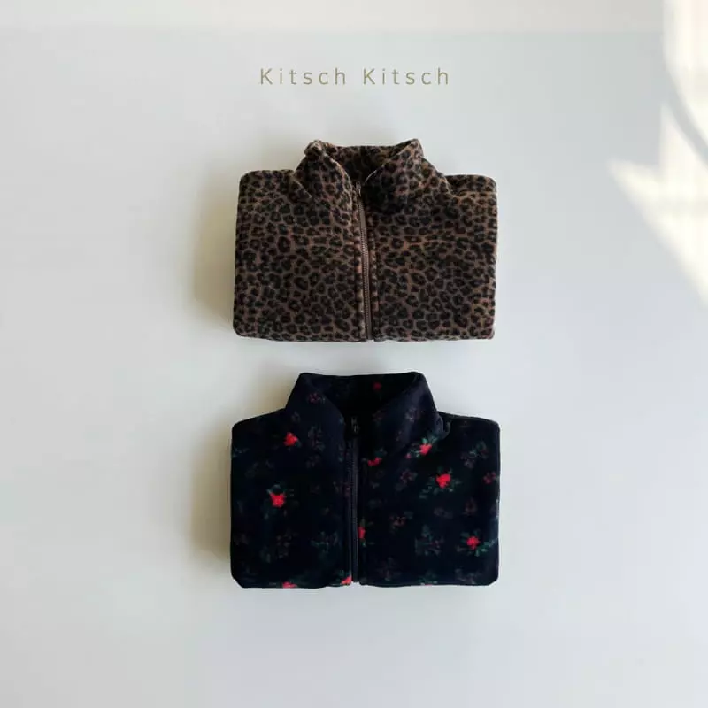 Kitsch Kitsch - Korean Children Fashion - #kidsstore - Fleece Zip-up Top Bottom Set - 2