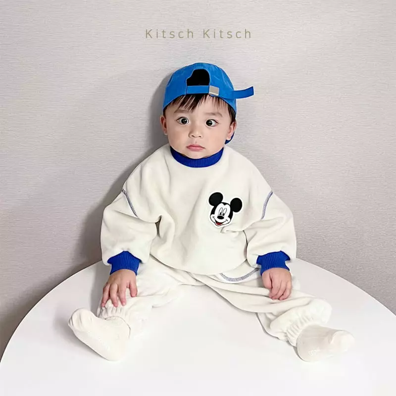 Kitsch Kitsch - Korean Children Fashion - #littlefashionista - Cozy Mickey Traffic Light Top Bottom Set - 8