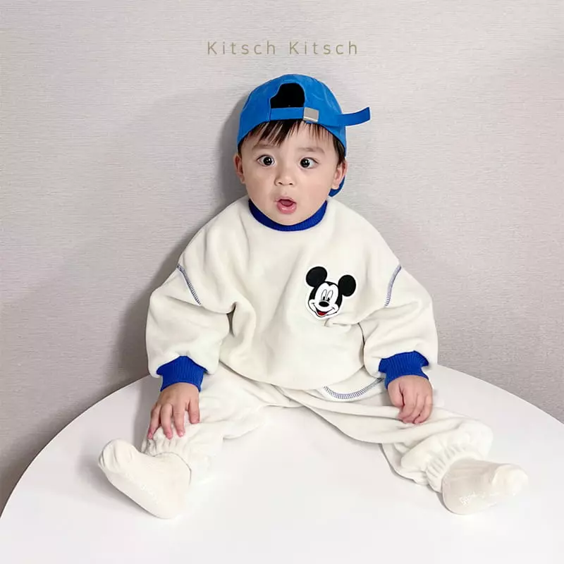 Kitsch Kitsch - Korean Children Fashion - #magicofchildhood - Cozy Mickey Traffic Light Top Bottom Set - 9