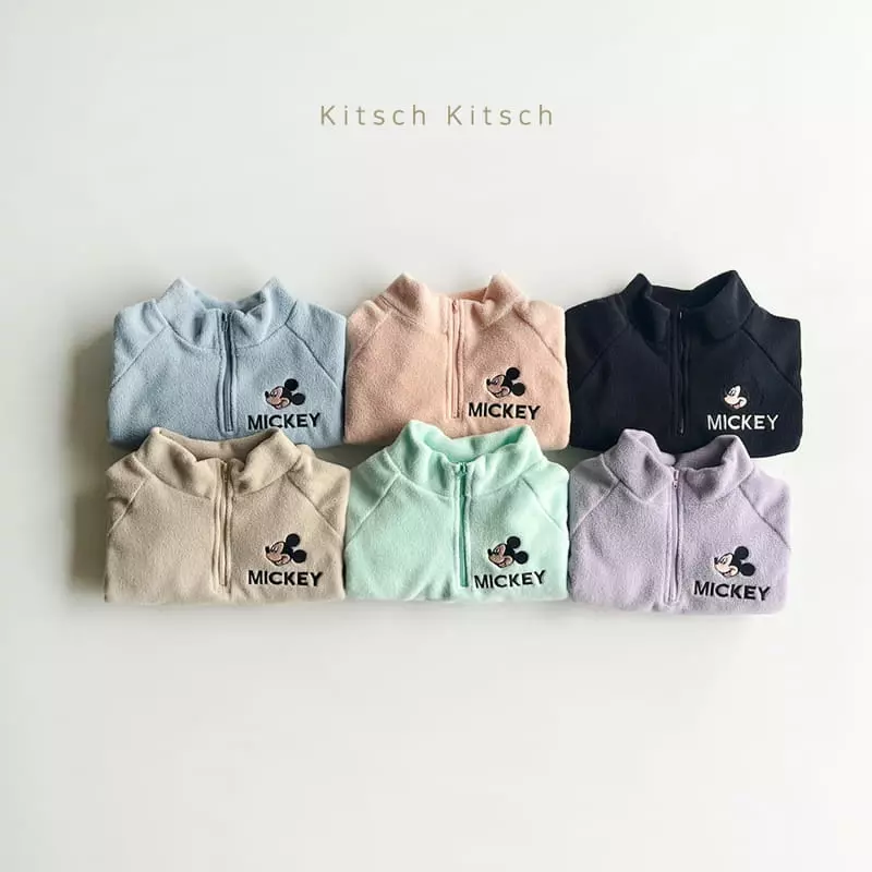 Kitsch Kitsch - Korean Children Fashion - #minifashionista - Let's Go Half Turtleneck Fleece Top Bottom Set