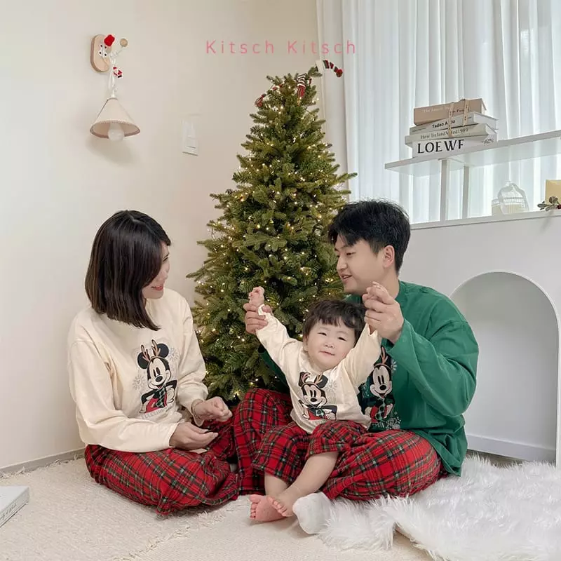 Kitsch Kitsch - Korean Children Fashion - #minifashionista - Christmas Top Bottom Set - 6