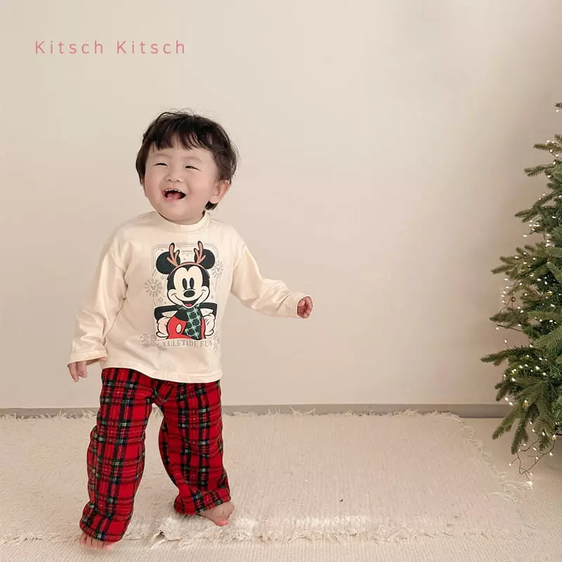 Kitsch Kitsch - Korean Children Fashion - #stylishchildhood - Christmas Top Bottom Set - 10