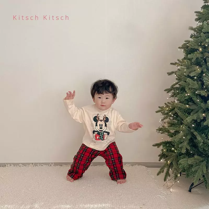 Kitsch Kitsch - Korean Children Fashion - #todddlerfashion - Christmas Top Bottom Set - 8