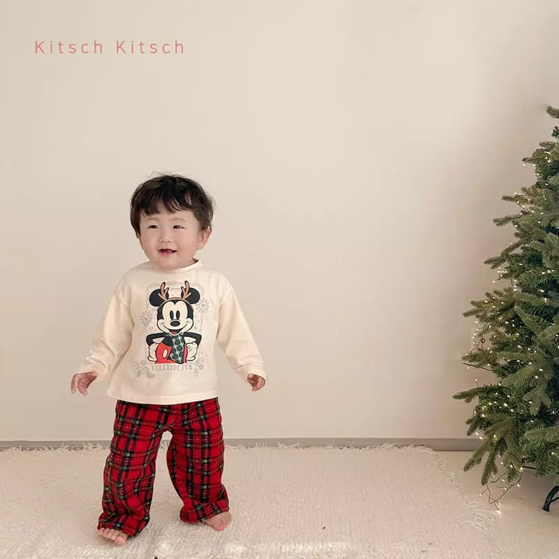 Kitsch Kitsch - Korean Children Fashion - #toddlerclothing - Christmas Top Bottom Set - 9
