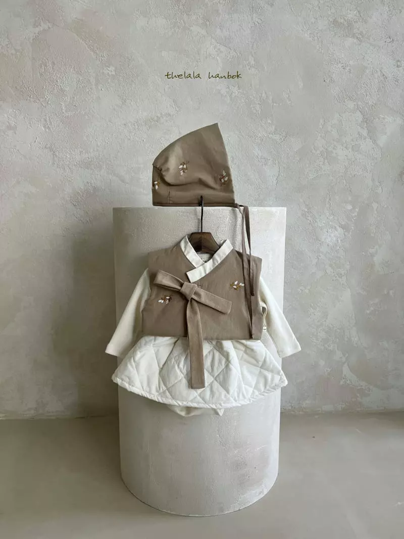 Lala - Korean Baby Fashion - #babyfever - Jung Hanbok Bebe Girl Set with Bonnet - 5