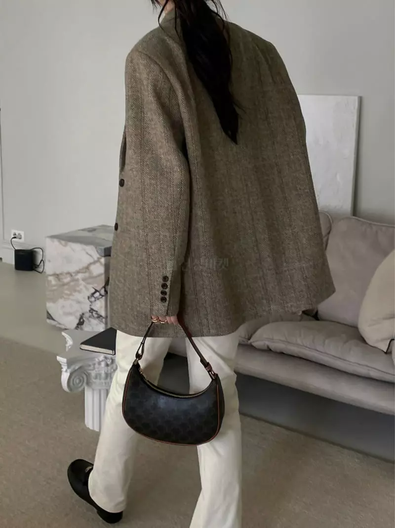 Lefave - Korean Women Fashion - #momslook - Herringbone Jacket - 5