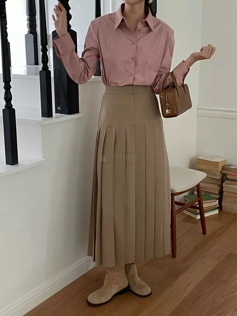 Lefave - Korean Women Fashion - #momslook - Maxy Wribkle Skirt - 2