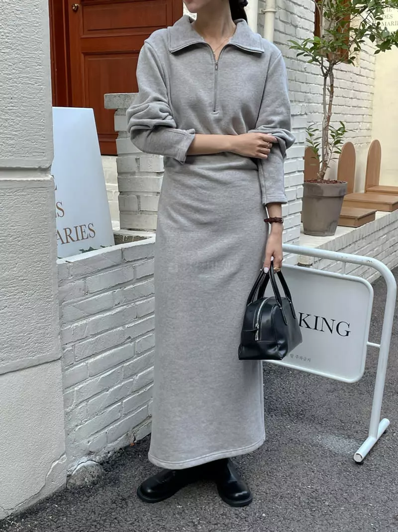 Lefave - Korean Women Fashion - #shopsmall - Collar Fleece One-piece - 9