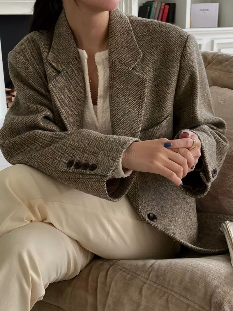Lefave - Korean Women Fashion - #womensfashion - Herringbone Jacket - 12