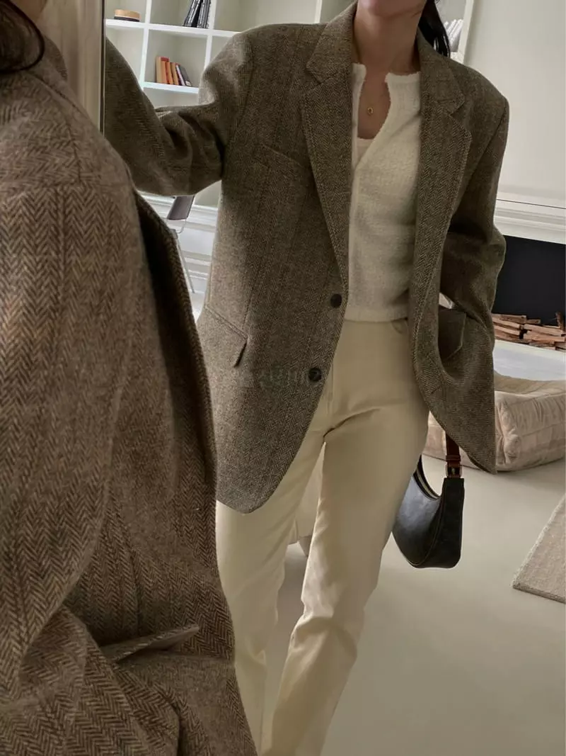 Lefave - Korean Women Fashion - #womensfashion - Herringbone Jacket - 2