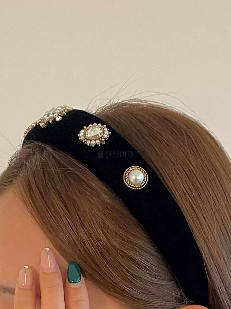 Lemei - Korean Women Fashion - #momslook - H067 Velvet Hairband - 3