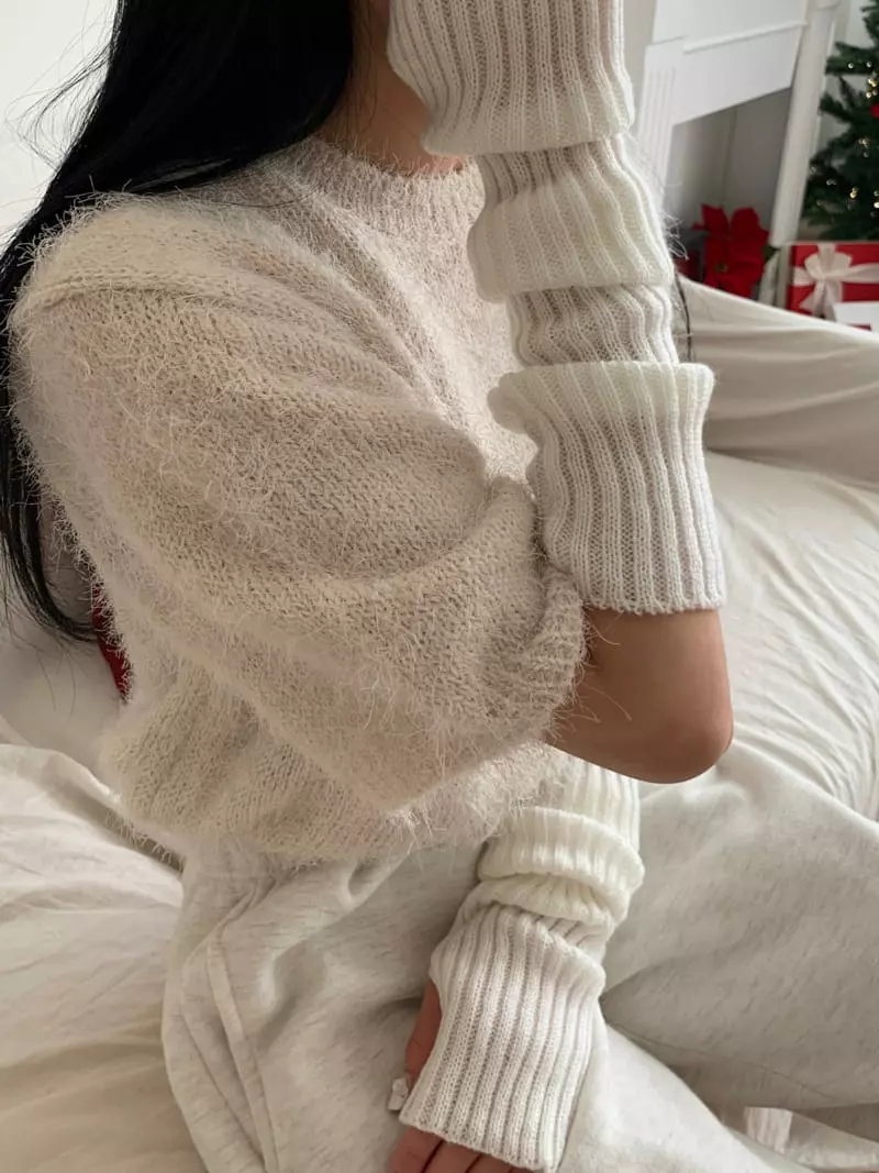 Lemei - Korean Women Fashion - #womensfashion - H079 Rib Long Gloves - 2