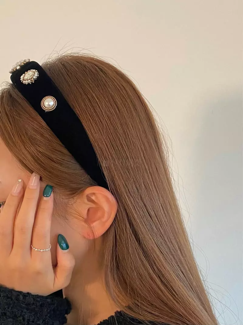 Lemei - Korean Women Fashion - #womensfashion - H067 Velvet Hairband - 2