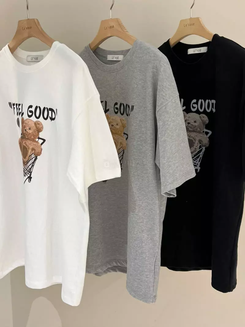 Levase - Korean Women Fashion - #momslook - Bear Tee - 12