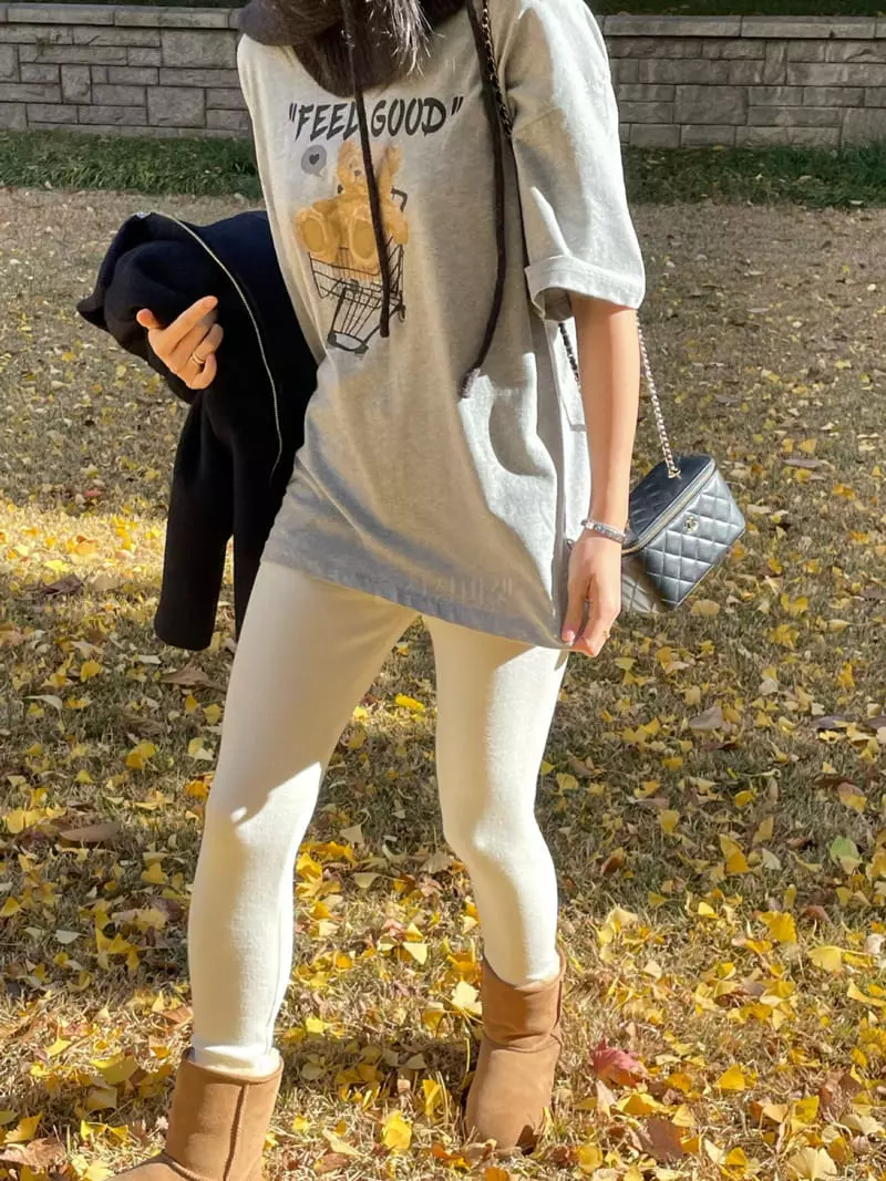 Levase - Korean Women Fashion - #thelittlethings - Bear Tee - 4