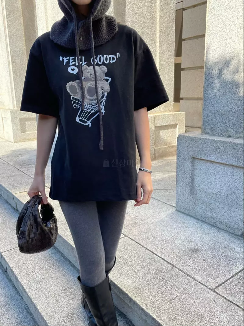 Levase - Korean Women Fashion - #momslook - Bear Tee - 8