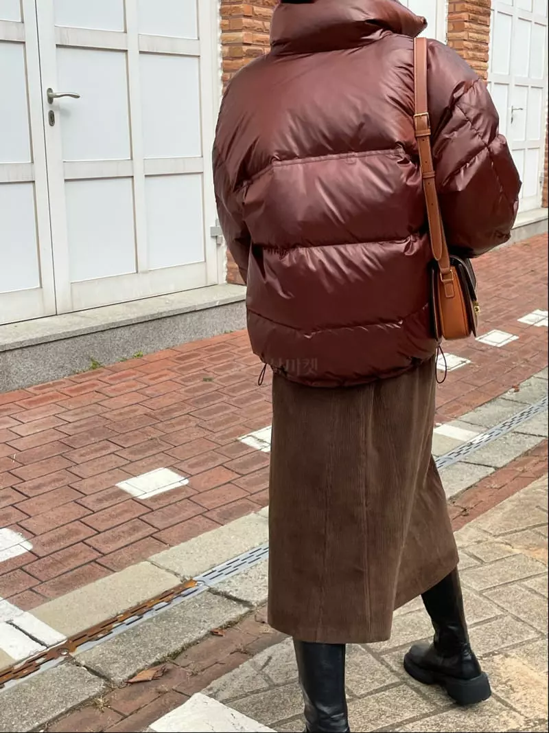 Levase - Korean Women Fashion - #restrostyle - Shinning Padding Jacket - 5
