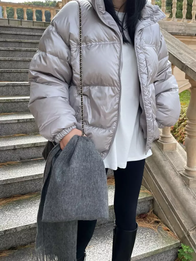 Levase - Korean Women Fashion - #thelittlethings - Shinning Padding Jacket - 9