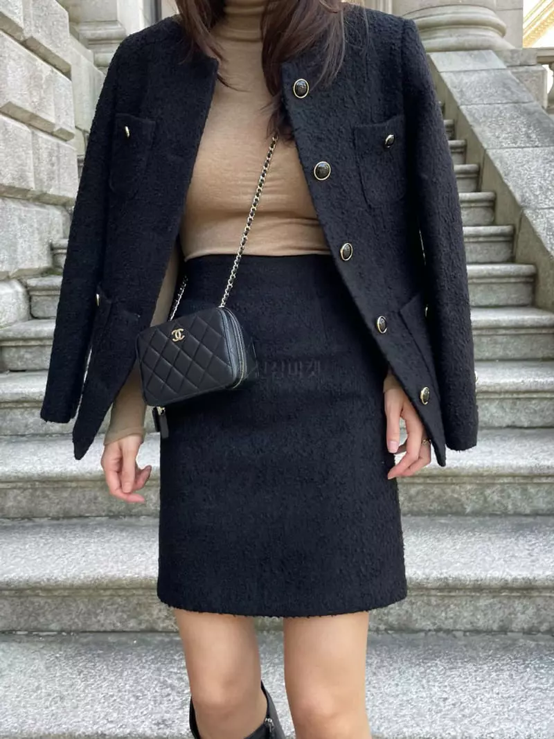 Levase - Korean Women Fashion - #thatsdarling - Buckle Skirt - 4
