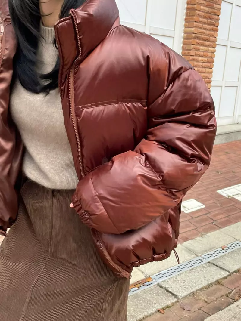 Levase - Korean Women Fashion - #vintageinspired - Shinning Padding Jacket - 2
