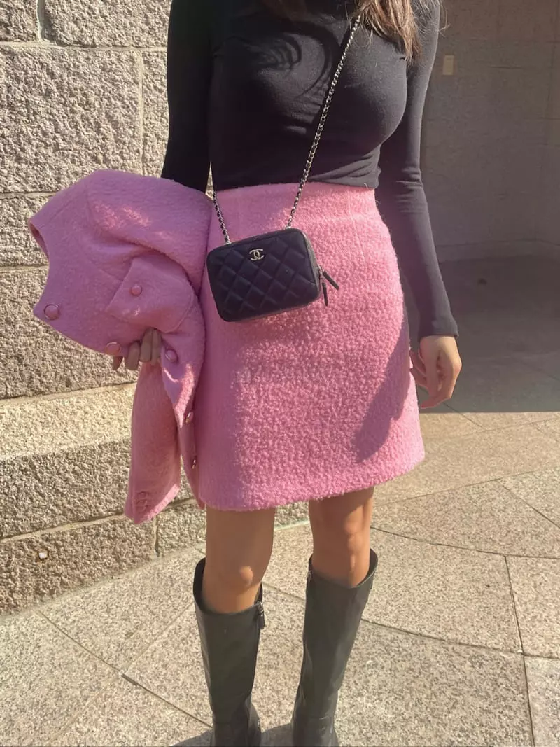 Levase - Korean Women Fashion - #womensfashion - Buckle Skirt - 6