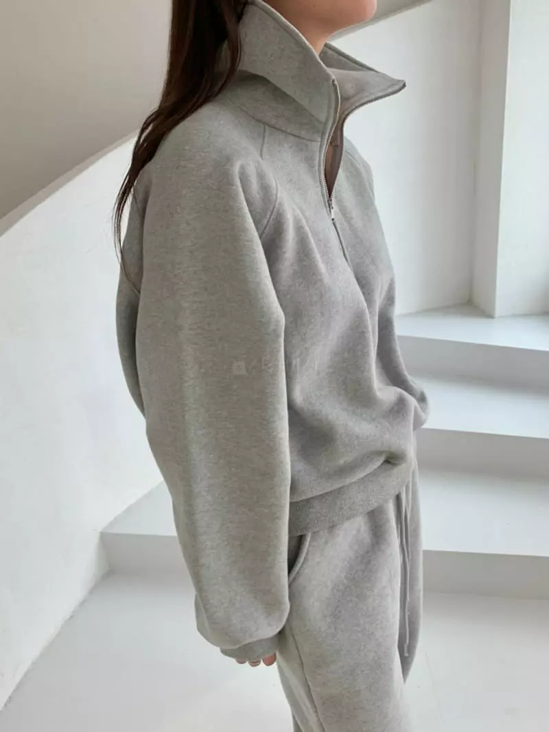 Level - Korean Women Fashion - #momslook - Fran Half Zip-up Sweatshirt