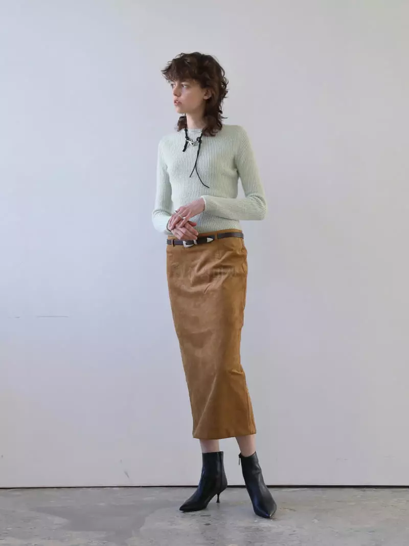 Libre-Cestlavie - Korean Women Fashion - #momslook - Lucy Suede Skirt
