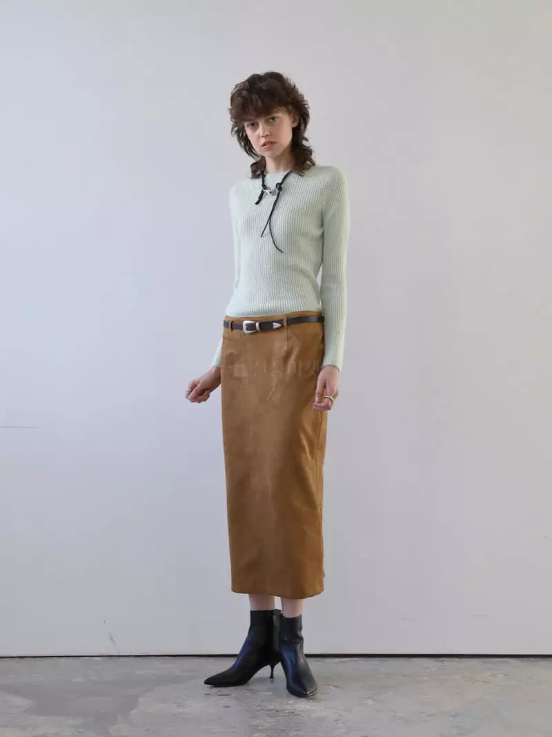 Libre-Cestlavie - Korean Women Fashion - #womensfashion - Lucy Suede Skirt - 6