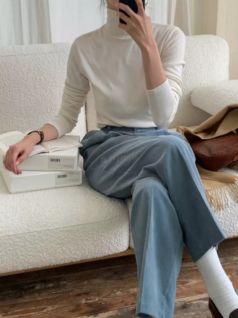 Libre - Korean Women Fashion - #thelittlethings - Day Fleece Turtleneck Tee - 4