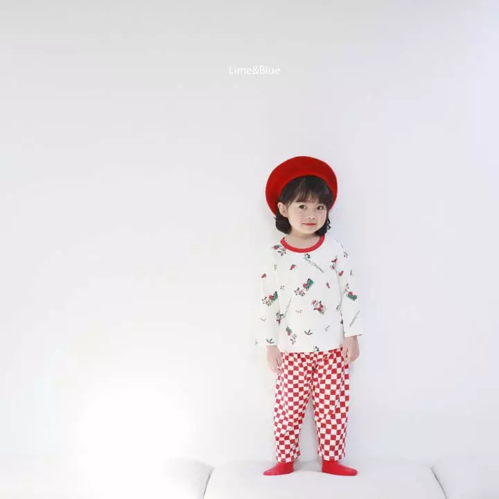 Lime & Blue - Korean Children Fashion - #childofig - Check Christmas Easywear - 11