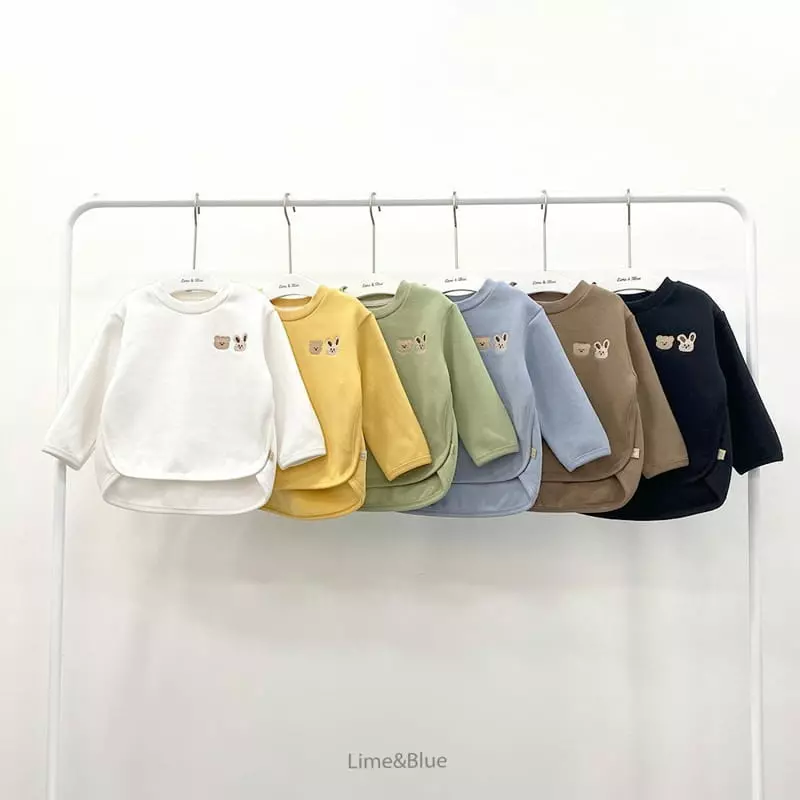 Lime & Blue - Korean Children Fashion - #discoveringself - Lime Friends Top Bottom Set - 3