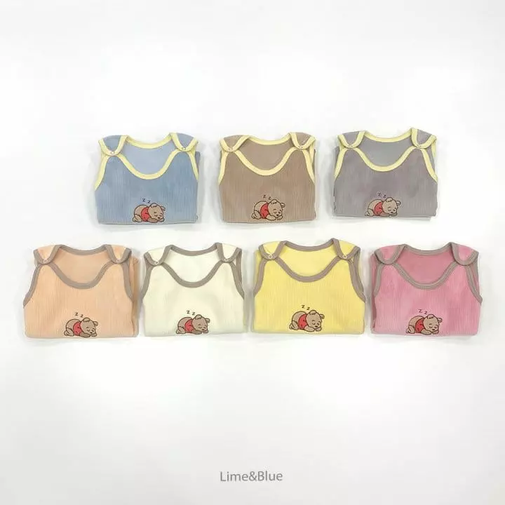 Lime & Blue - Korean Children Fashion - #kidsshorts - Col Col Veloure Sleep Vest