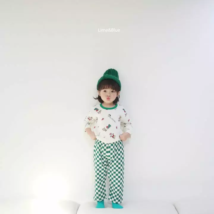 Lime & Blue - Korean Children Fashion - #kidsstore - Check Christmas Easywear