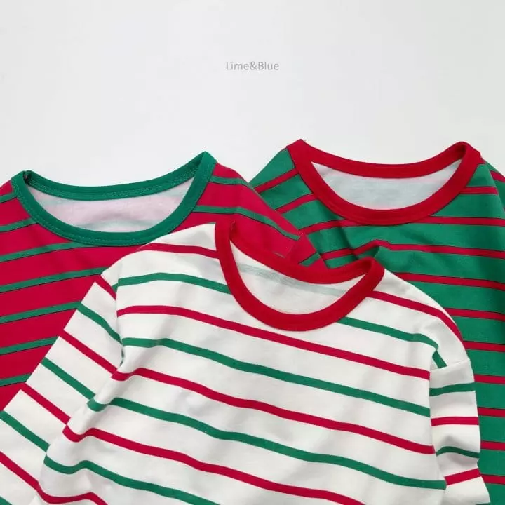 Lime & Blue - Korean Children Fashion - #magicofchildhood - Christmas Stripes Easywear - 7