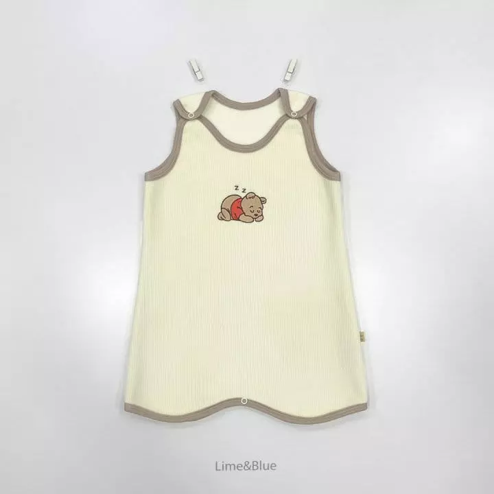 Lime & Blue - Korean Children Fashion - #magicofchildhood - Col Col Veloure Sleep Vest - 6