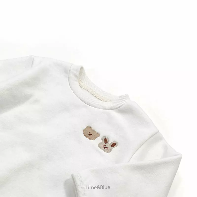 Lime & Blue - Korean Children Fashion - #minifashionista - Lime Friends Top Bottom Set - 11
