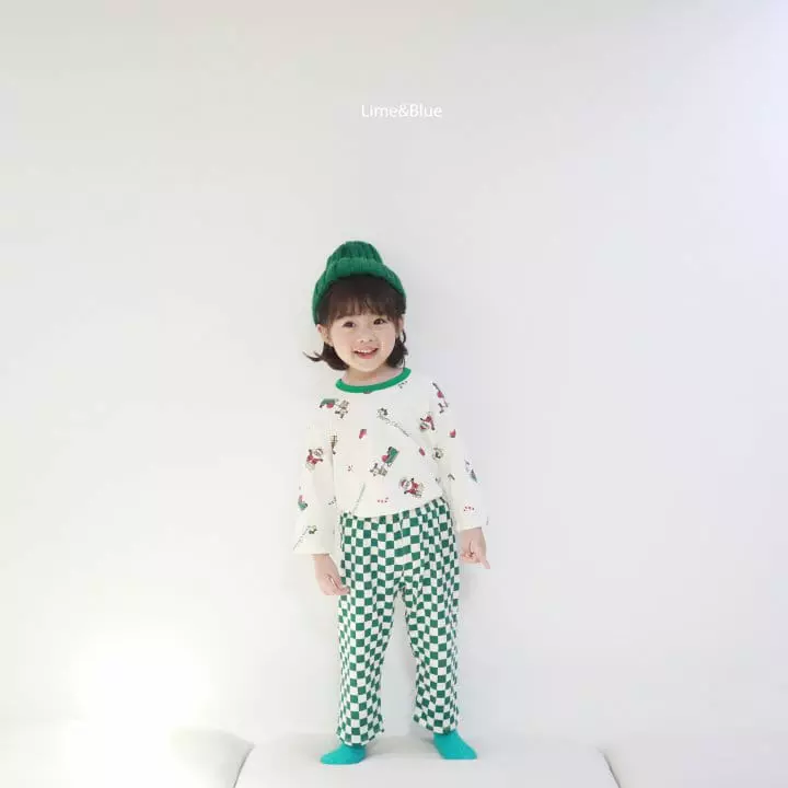 Lime & Blue - Korean Children Fashion - #minifashionista - Check Christmas Easywear - 6