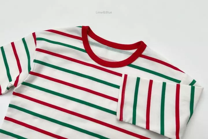Lime & Blue - Korean Children Fashion - #todddlerfashion - Christmas Stripes Easywear - 10