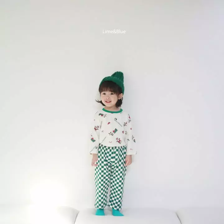 Lime & Blue - Korean Children Fashion - #toddlerclothing - Check Christmas Easywear - 9