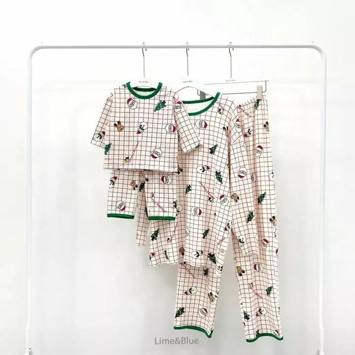 Lime & Blue - Korean Women Fashion - #vintageinspired - Mom Dad Merry Christmas Easywear