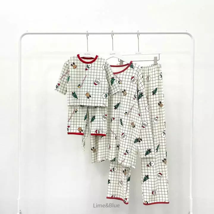 Lime & Blue - Korean Women Fashion - #vintagekidsstyle - Mom Dad Merry Christmas Easywear - 2