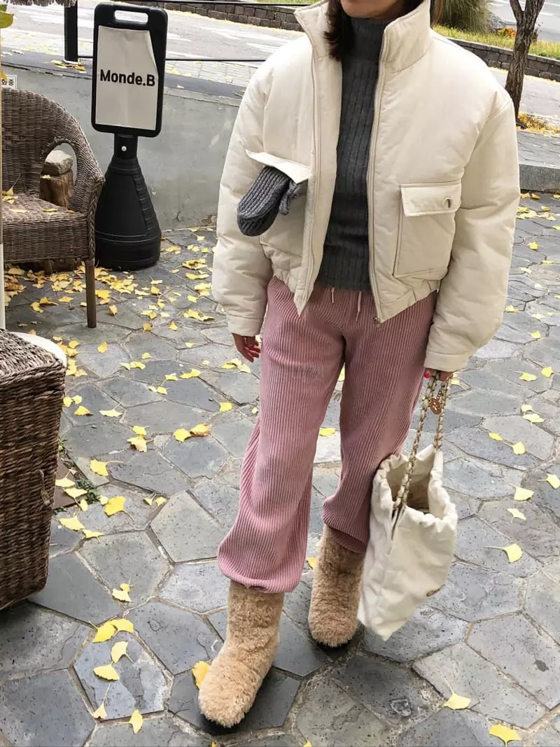 Logon - Korean Women Fashion - #momslook - Pocket Padding JAcket