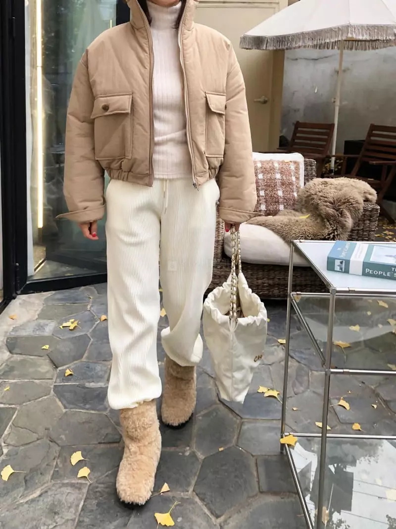 Logon - Korean Women Fashion - #momslook - Pocket Padding JAcket - 5
