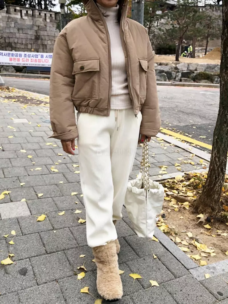 Logon - Korean Women Fashion - #momslook - Pocket Padding JAcket - 7