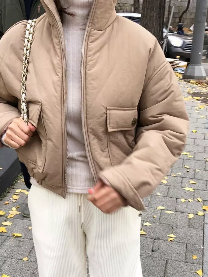 Logon - Korean Women Fashion - #momslook - Pocket Padding JAcket - 9