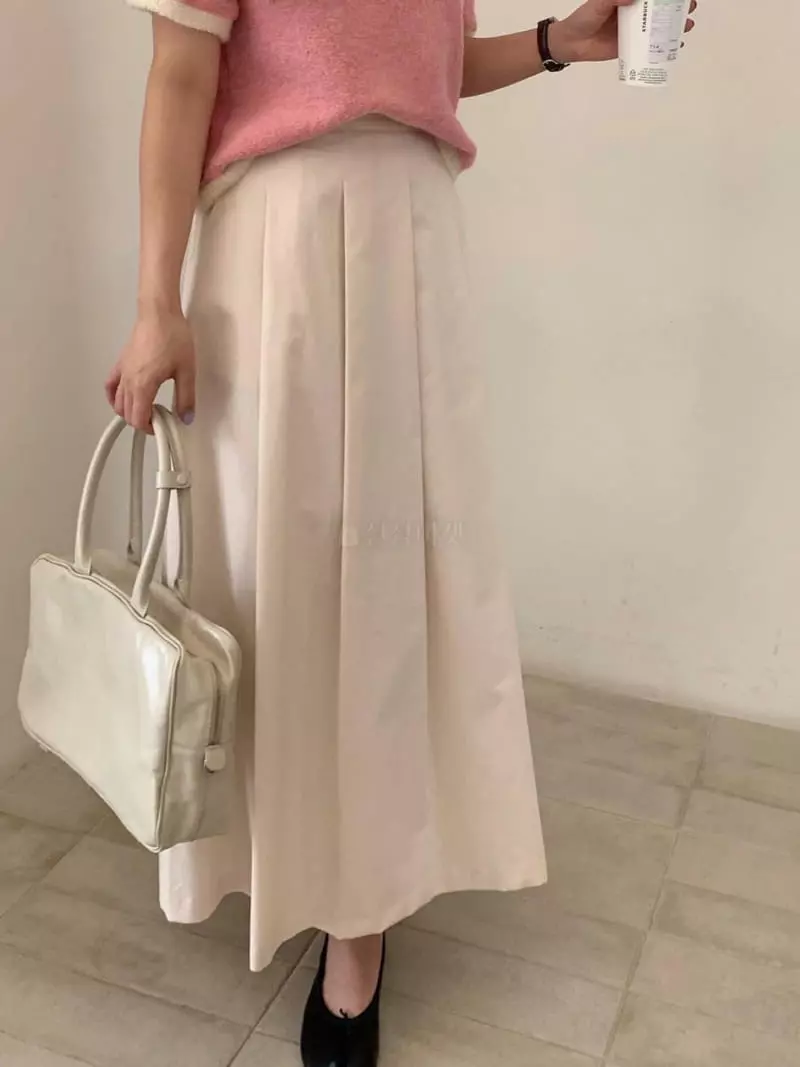 Logon - Korean Women Fashion - #momslook - Winkle Cotton Skirt - 8