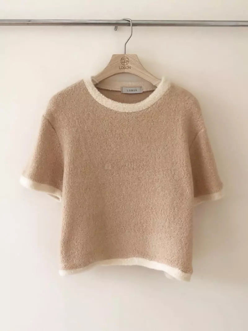 Logon - Korean Women Fashion - #momslook - Cotton Candy Knit Tee - 10